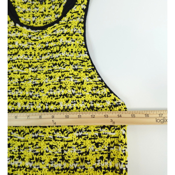 Rag & Bone Midi Dress Womens Medium Yellow Viola Boucle Chunky Knit Sleeveless - Picture 12 of 16
